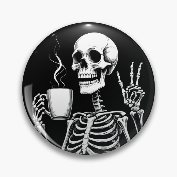 Item preview, Skeleton drinking coffee designed and sold by Torben2024.