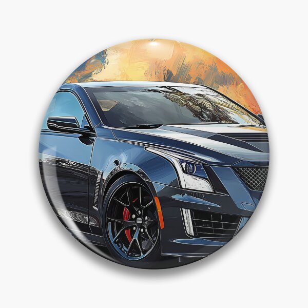 Artikelvorschau, Pop-Art-Graues Cadillac ATS-V Coupé – Mutige und stilvolle Automobilkunst II entworfen und verkauft von AutoPopStudio.