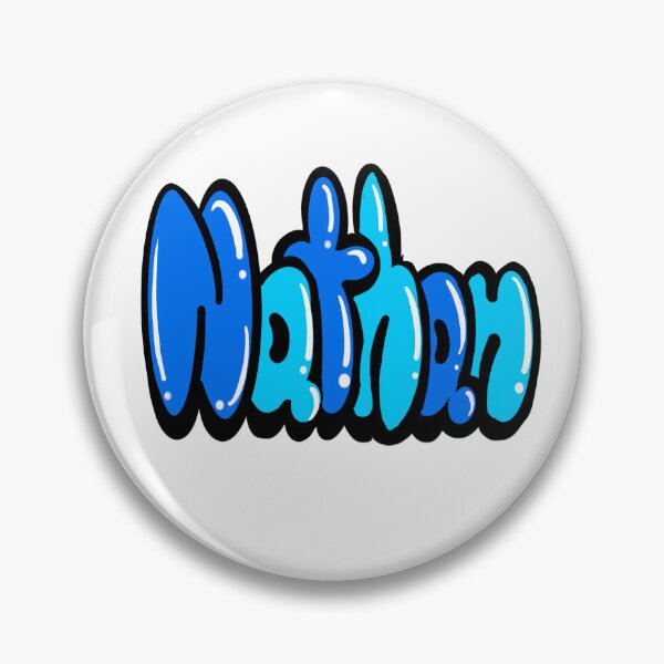 Item preview, Nathan name in blue Top 10 best personalized gifts for boys and men named Nathan designed and sold by Artonmytee.
