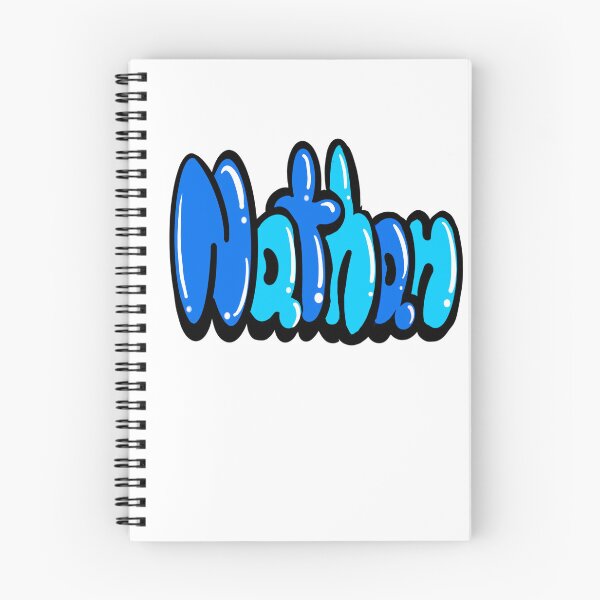 Item preview, Nathan name in blue Top 10 best personalized gifts for boys and men named Nathan designed and sold by Artonmytee.