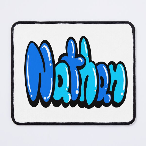 Item preview, Nathan name in blue Top 10 best personalized gifts for boys and men named Nathan designed and sold by Artonmytee.