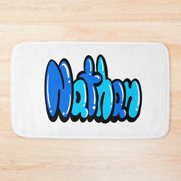 Item preview, Nathan name in blue Top 10 best personalized gifts for boys and men named Nathan designed and sold by Artonmytee.