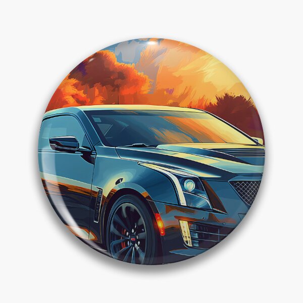 Artikelvorschau, Pop-Art-Graues Cadillac ATS-V Coupé – Mutige und stilvolle Automobilkunst III entworfen und verkauft von AutoPopStudio.