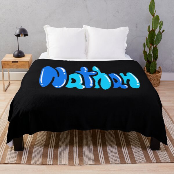 Item preview, Nathan name in blue Top 10 best personalized gifts for boys and men named Nathan designed and sold by Artonmytee.