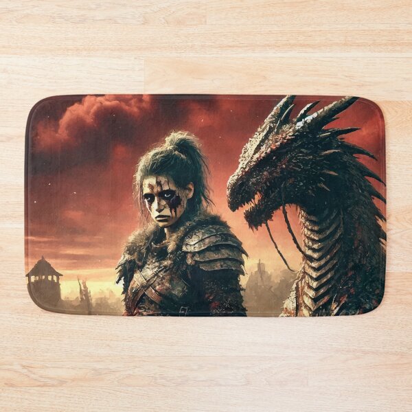 Item preview, Warrior Queen and the Wounded Dragon: Battle of Fate designed and sold by AbstractAnom.