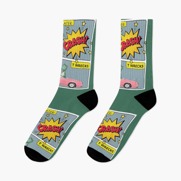Item preview, Lispe Dinosaur Comic Strip Funny T Rex T Wrecks designed and sold by Lispe-Designs.
