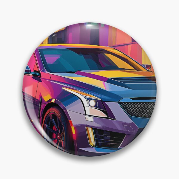 Artikelvorschau, Pop-Art-Graues Cadillac ATS-V Coupé – Mutige und stilvolle Automobilkunst IV entworfen und verkauft von AutoPopStudio.