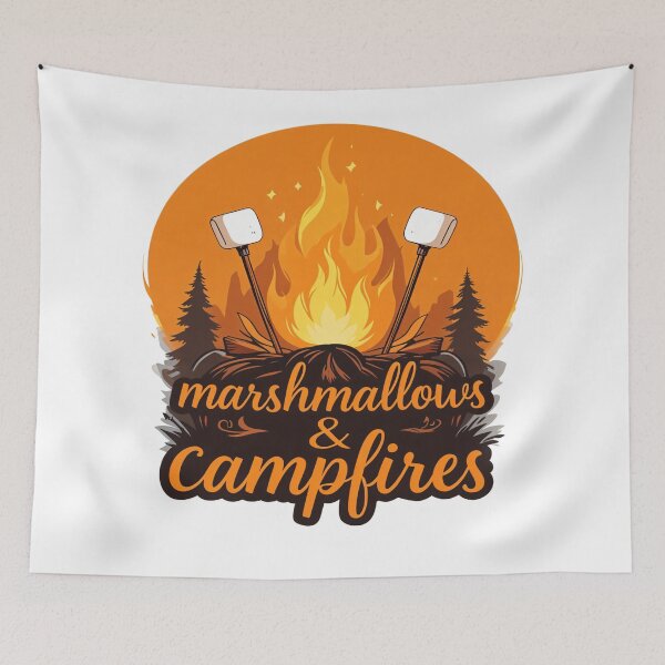Item preview, Marshmallows & Campfires - Cozy Camping Vibes designed and sold by latelierdechris.