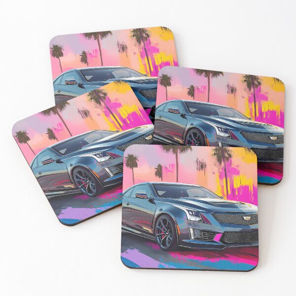 Item preview, Pop Art Grey Cadillac ATS-V Coupe – Bold & Stylish Automotive Art V designed and sold by AutoPopStudio.