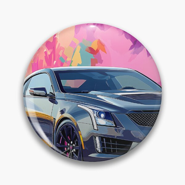 Artikelvorschau, Pop-Art-Graues Cadillac ATS-V Coupé – Mutige und stilvolle Automobilkunst VI entworfen und verkauft von AutoPopStudio.