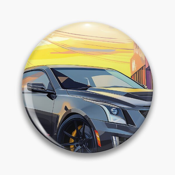 Artikelvorschau, Pop-Art-Graues Cadillac ATS-V Coupé – Mutige und stilvolle Automobilkunst VIII entworfen und verkauft von AutoPopStudio.