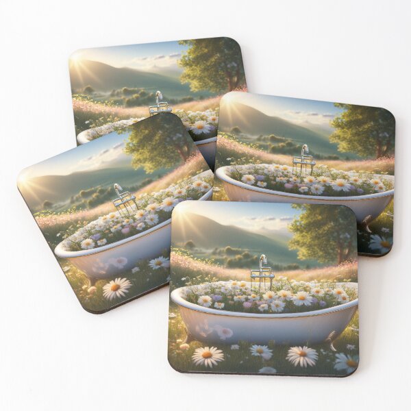 Item preview, Bathtub in a Meadow of Daisies designed and sold by Kathy Weaver.