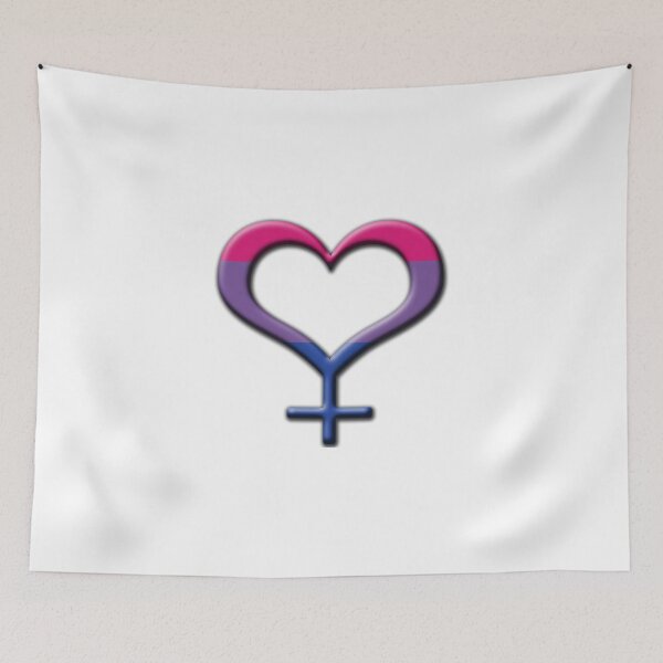 Item preview, Heart-Shaped Bisexual Pride Female Gender Symbol designed and sold by LiveLoudGraphic.