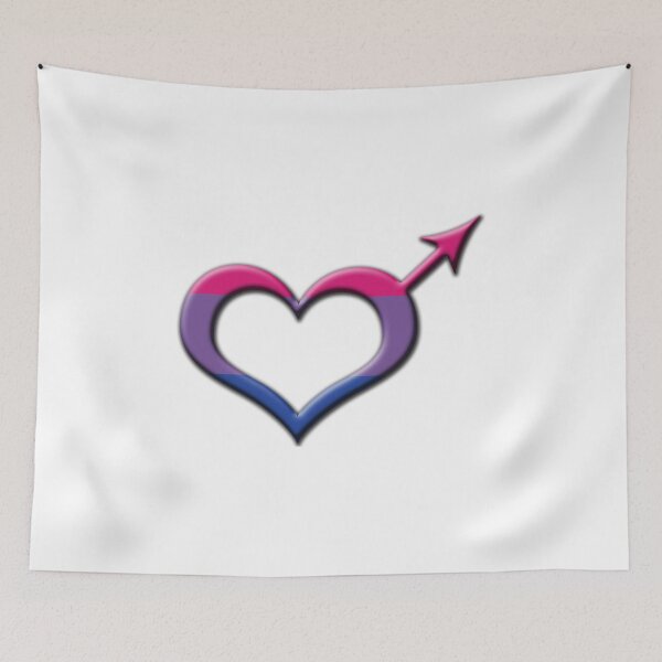 Item preview, Heart-Shaped Bisexual Pride Male Gender Symbol designed and sold by LiveLoudGraphic.