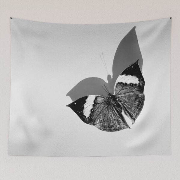 Item preview, Indian Leafwing Butterfly In Black and White designed and sold by Kay Brewer.