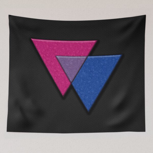 Item preview, Bisexual Pride Flag Colored Triangles Symbol designed and sold by LiveLoudGraphic.
