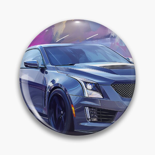 Artikelvorschau, Pop Art Cadillac ATS-V Coupé in Gunmetal-Grau – Mutige und dynamische Automobilkunst III entworfen und verkauft von AutoPopStudio.