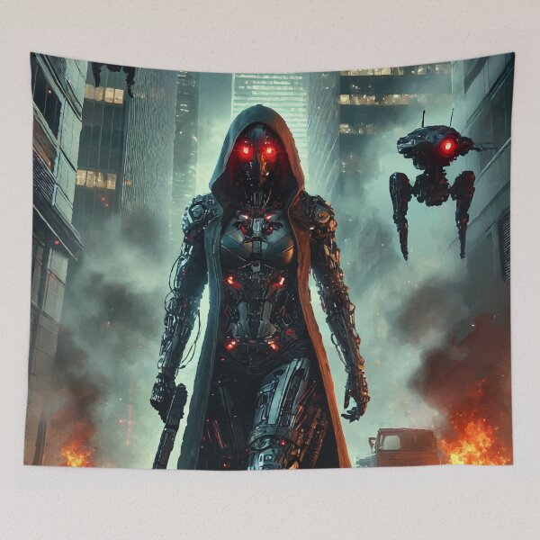 Item preview, Rise of the Cyber Assassin: A City in Ruins designed and sold by AbstractAnom.