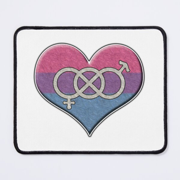 Item preview, Large Bisexual Pride Flag Colored Heart with Gender Knot Symbol designed and sold by LiveLoudGraphic.