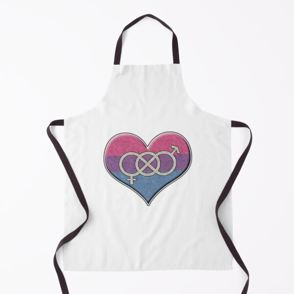 Item preview, Large Bisexual Pride Flag Colored Heart with Gender Knot Symbol designed and sold by LiveLoudGraphic.