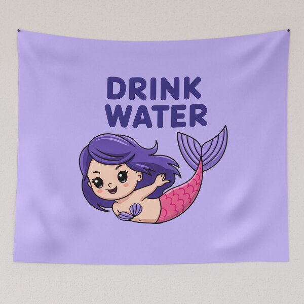Artikelvorschau, Hydratisierte Meerjungfrau – Wasser trinken entworfen und verkauft von Artyx_Design.