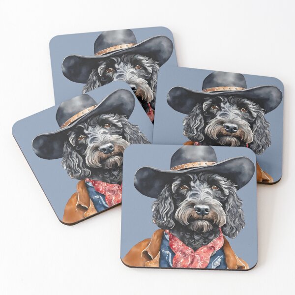 Item preview, Howdy Dood,  Funny Cowboy Doodle Dog Illustration  designed and sold by Happy Dog Doodles.