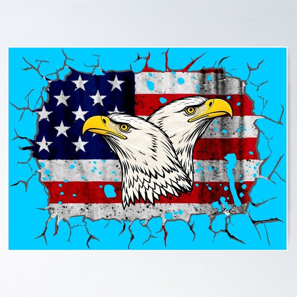 Item preview, AMERICAN EAGLES (#00CCFF) designed and sold by Marlon Oseguera.