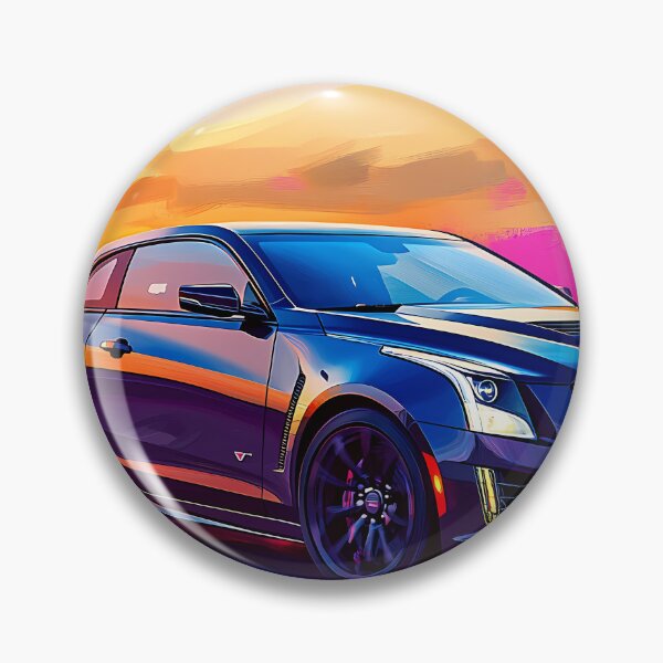 Artikelvorschau, Pop Art Cadillac ATS-V Coupé in Gunmetal-Grau – Mutige und dynamische Automobilkunst V entworfen und verkauft von AutoPopStudio.