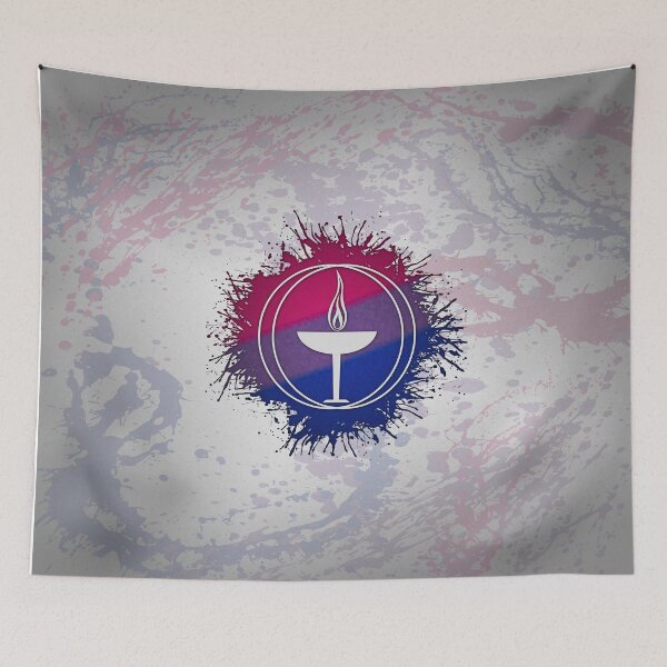 Item preview, Paint Splatter Bisexual Pride Unitarian Universalism Symbol designed and sold by LiveLoudGraphic.