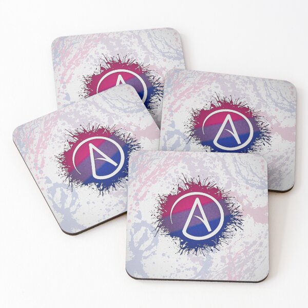 Item preview, Paint Splatter Bisexual Pride Atheist Symbol designed and sold by LiveLoudGraphic.