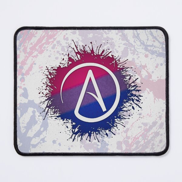 Item preview, Paint Splatter Bisexual Pride Atheist Symbol designed and sold by LiveLoudGraphic.