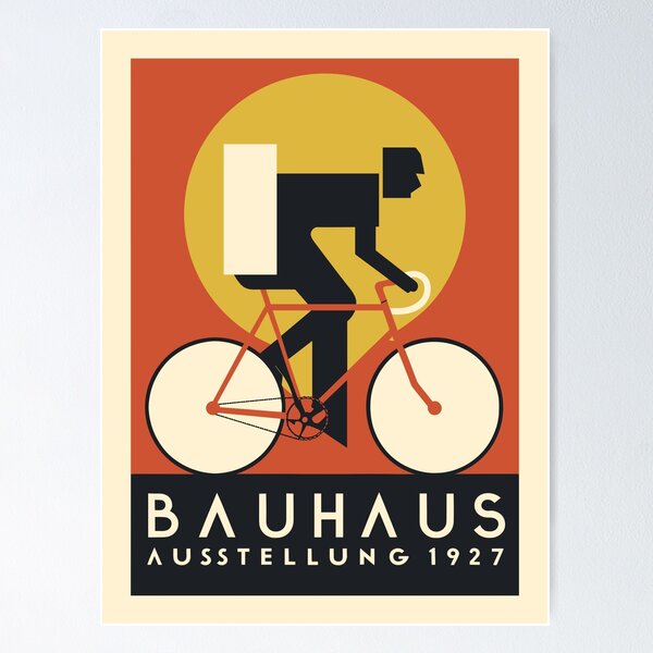 Item preview, Bauhaus Cyclist – Mid Century Bicycle Art designed and sold by MidCenturyStore.