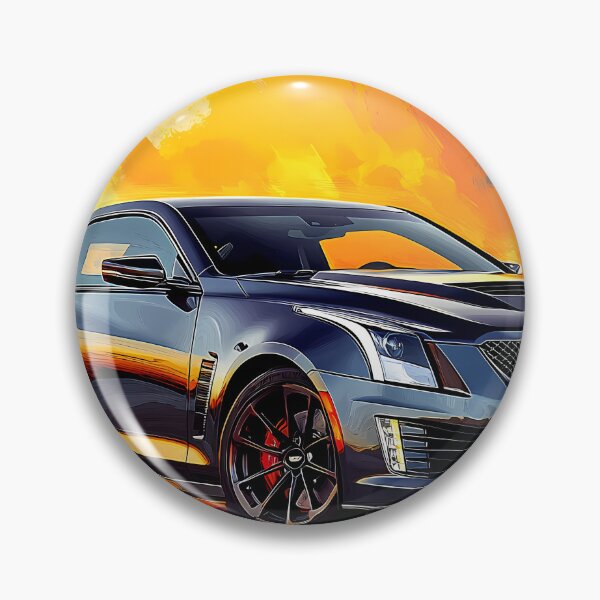 Artikelvorschau, Pop Art Cadillac ATS-V Coupé in Gunmetal-Grau – Mutige und dynamische Automobilkunst VI entworfen und verkauft von AutoPopStudio.