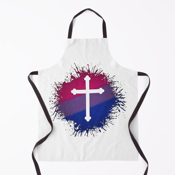 Item preview, Paint Splatter Bisexual Pride Christian Cross Symbol designed and sold by LiveLoudGraphic.