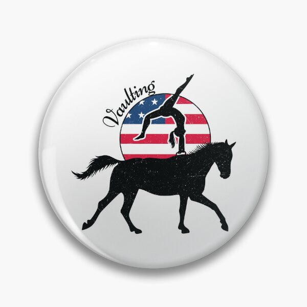 Item preview, Vintage Horse Vaulting Sport American Flag designed and sold by dass-art.