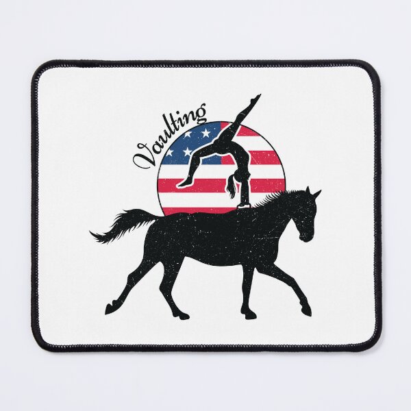 Item preview, Vintage Horse Vaulting Sport American Flag designed and sold by dass-art.