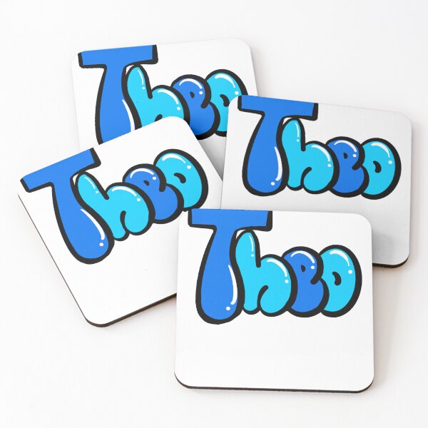 Item preview, Theo name in blue Top 10 best personalized gifts for boys and men named Theo designed and sold by Artonmytee.