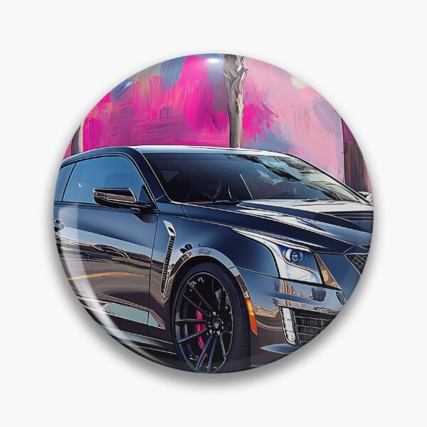 Artikelvorschau, Pop Art Cadillac ATS-V Coupé in Gunmetal-Grau – Mutige und dynamische Automobilkunst VII entworfen und verkauft von AutoPopStudio.