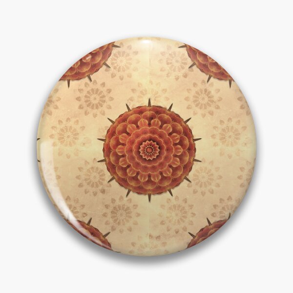 Item preview, Vintage Orange Mandala Pattern designed and sold by ElderIslesPress.