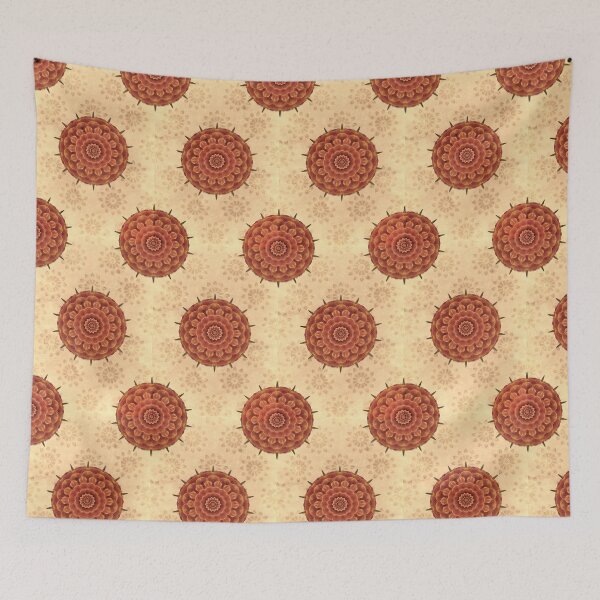 Item preview, Vintage Orange Mandala Pattern designed and sold by ElderIslesPress.