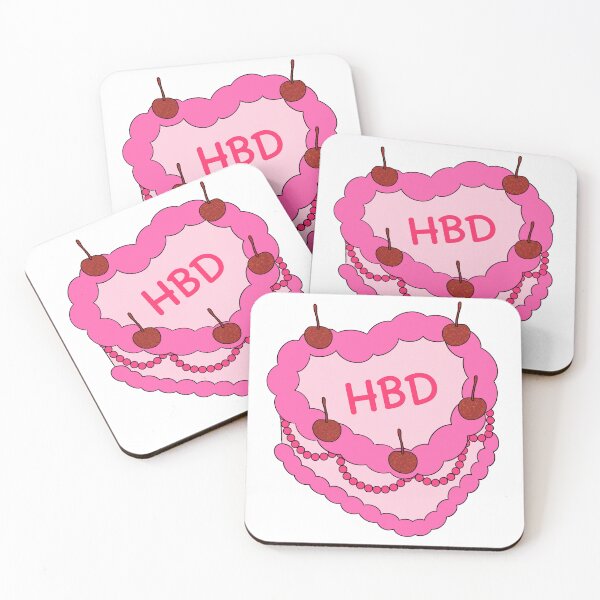 Item preview, birthday cake - HBD designed and sold by Noodly Doodles.