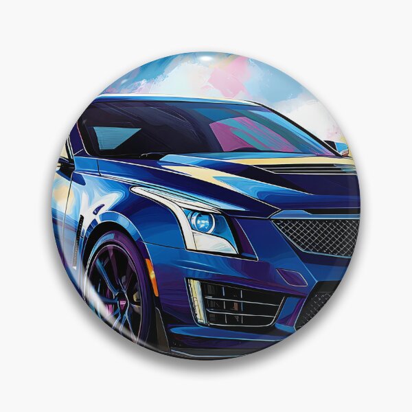 Artikelvorschau, Pop-Art-blaues Cadillac ATS-V Coupé – Mutige und elektrisierende Automobilkunst entworfen und verkauft von AutoPopStudio.