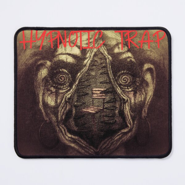 Item preview, Hypnotic Trap - Surreal Horror Portrait with Spiral Eyes and Hidden Peril designed and sold by Anomaly Effect.