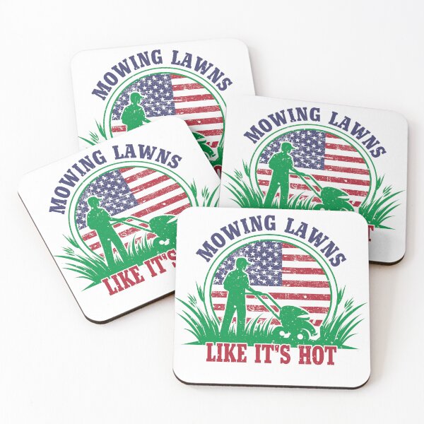 Item preview, Patriotic Lawn Mowing Funny Mowing Lawns Like It's Hot Design designed and sold by BDLuck2021.