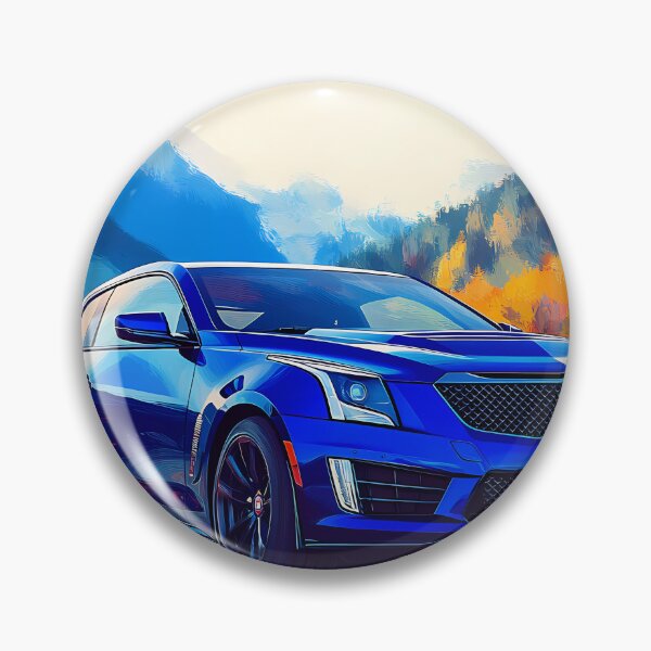 Artikelvorschau, Pop-Art-blaues Cadillac ATS-V Coupé – Mutige und elektrisierende Automobilkunst II entworfen und verkauft von AutoPopStudio.