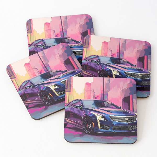 Item preview, Pop Art Blue Cadillac ATS-V Coupe – Bold & Electrifying Automotive Art III designed and sold by AutoPopStudio.