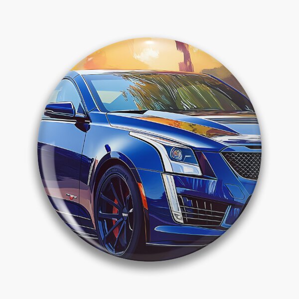Artikelvorschau, Pop-Art-blaues Cadillac ATS-V Coupé – Mutige und elektrisierende Automobilkunst IV entworfen und verkauft von AutoPopStudio.