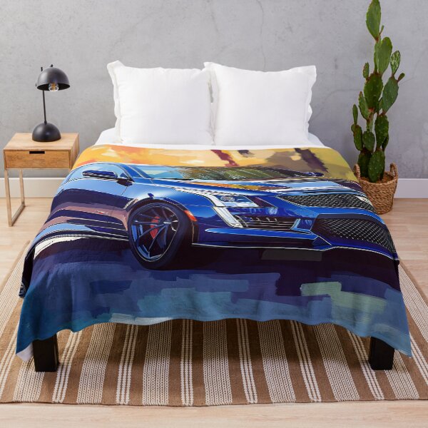 Item preview, Pop Art Blue Cadillac ATS-V Coupe – Bold & Electrifying Automotive Art IV designed and sold by AutoPopStudio.