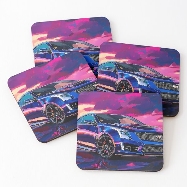 Item preview, Pop Art Blue Cadillac ATS-V Coupe – Bold & Electrifying Automotive Art V designed and sold by AutoPopStudio.