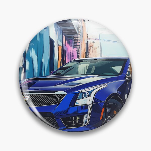 Artikelvorschau, Pop-Art-blaues Cadillac ATS-V Coupé – Mutige und elektrisierende Automobilkunst VI entworfen und verkauft von AutoPopStudio.